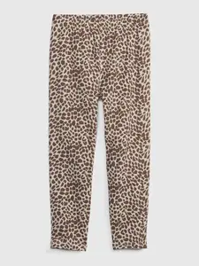 GAP Dětské organic capri legíny leopard - Holky
