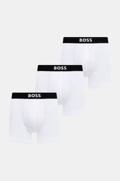 BOSS přiléhavé boxerky pánské bavlněné s elastanem BoxerBr 3P BOSS ONE 3-pack