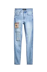Desigual Džínsy  modrá / modrá denim / žltá / červená