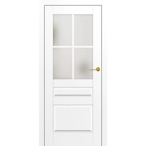 Bílé interiérové dveře Peonia 3 (UV Lak) - Výška 210 cm