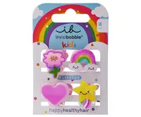 Dětské veselé skřipečky do vlasů Invisibobble Clipstar Happy World - 4 ks + dárek zdarma