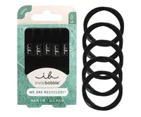 Gumičky do vlasů Invisibobble Hair Tie Black - 5 ks, černé + dárek zdarma