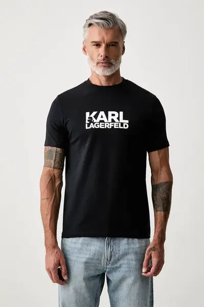 Karl Lagerfeld tričko pánské bavlněné s elastanem