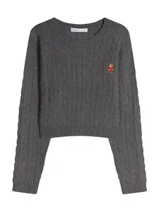 Bershka Sveter  tmavosivá