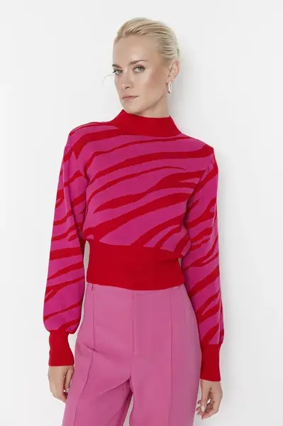 Dámský svetr Trendyol Zebra Patterned