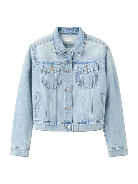 MANGO TEEN Prechodná bunda 'Cazadora'  modrá denim