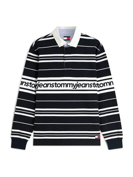 Tommy Jeans Tričko  tmavomodrá / biela