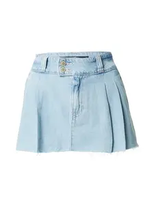 HOLLISTER Sukňa 'APAC DENIM LR MICRO PLEATED MINI'  modrá