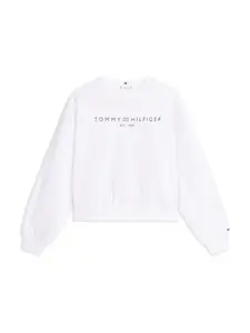 TOMMY HILFIGER Mikina  tmavomodrá / biela