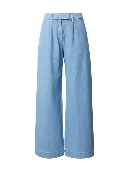 COMMA Plisované rifle  modrá denim