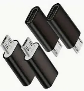 Adaptér USB typ C-microUSB černý pro nabíječky a datové kabely