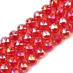 Transparent Electroplate Glass Beads Strands