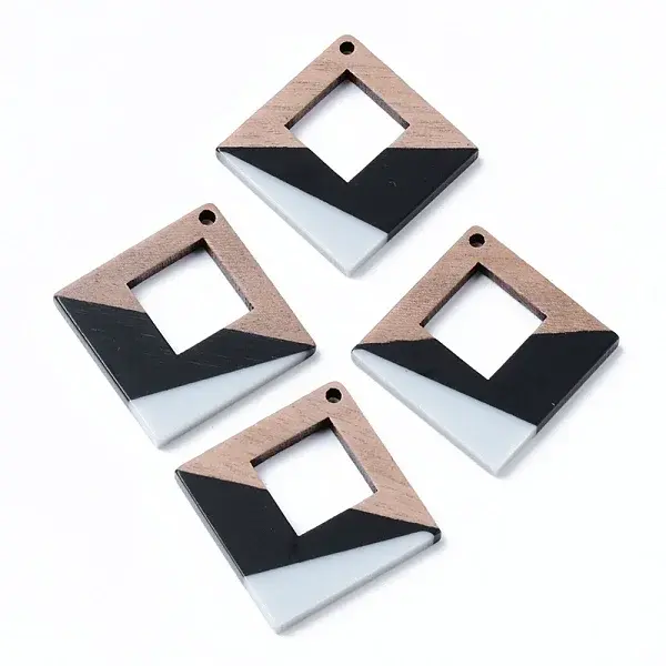Resin & Walnut Wood Pendants