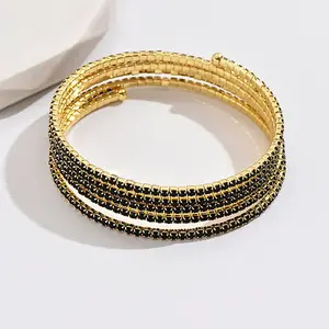 Real 18K Gold Plated Brass Multi Layer Wrap Bracelets