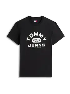 Tommy Jeans Tričko 'GYM'  čierna / biela
