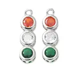 Brass Micro Pave Cubic Zirconia Pendants