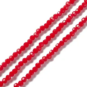 Faceted(32 Facets) Glass Beads Strands