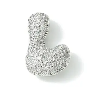 Rack Plating Brass Cubic Zirconia Pendants