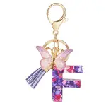 Resin Butterfly Pendant Keychains