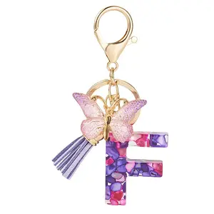 Resin Butterfly Pendant Keychains