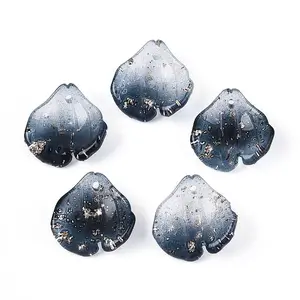 Transparent Glass Petal Pendants