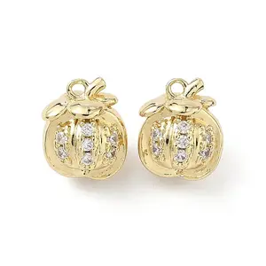 Brass Micro Pave Cubic Zirconia Pendants