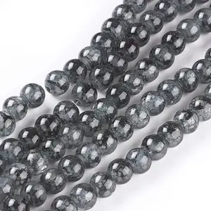 Spray Painted Glass Beads Strands