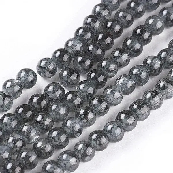 Spray Painted Glass Beads Strands