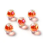 Two Tone UV Plating Rainbow Iridescent Acrylic Beads