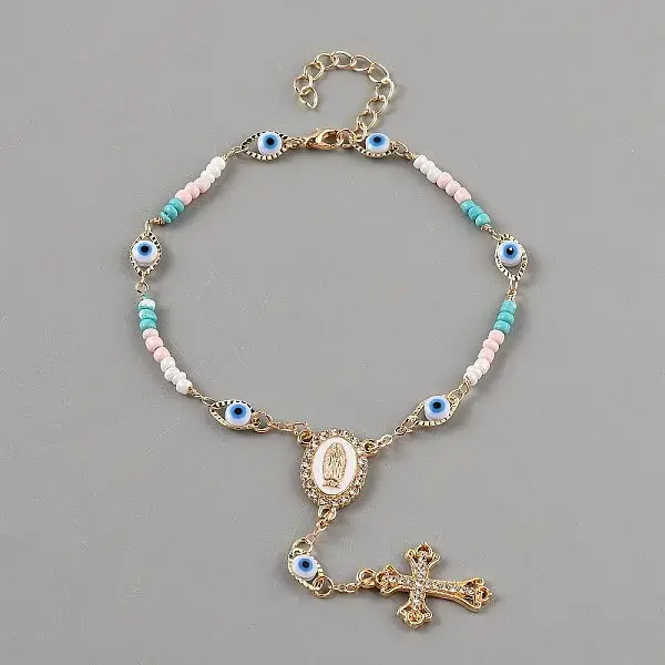 Alloy Evil Eye Link Bracelets