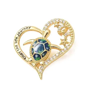 Brass Micro Pave Clear Cubic Zirconia Pendants