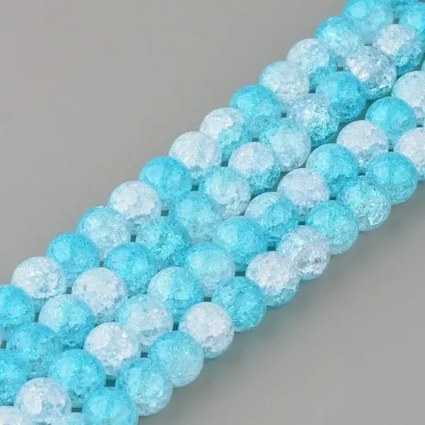 Synthetic Crackle Quartz Beads Strands