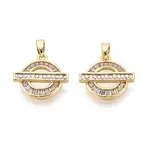 Brass Micro Pave Cubic Zirconia Pendants