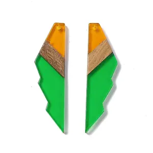 Transparent Resin & Walnut Wood Big Pendants