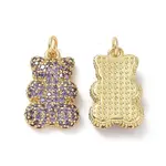 Brass Micro Pave Cubic Zirconia Pendants