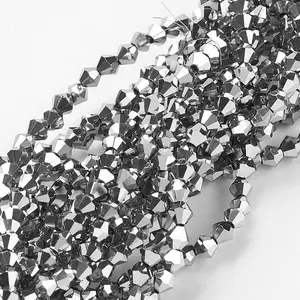1 Strand Faceted Bicone Electroplate Glass Beads Strands