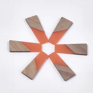 Resin & Walnut Wood Pendants