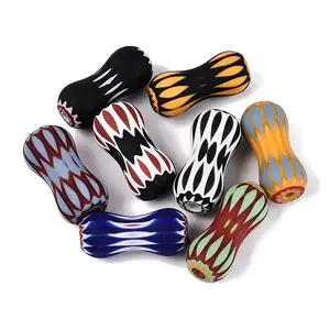 Handmade Millefiori Glass Bone Shape Beads