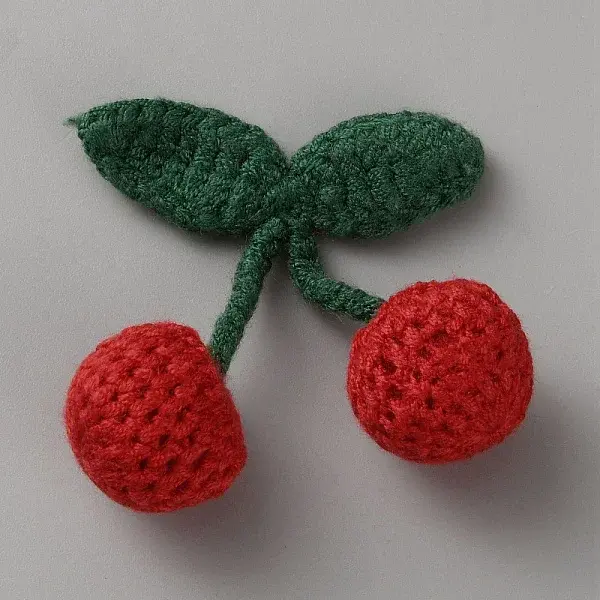 Polyester Crochet Cherry