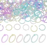 150Pcs 6 Colors Plastic Loose Leaf Book Binder Hinged Rings