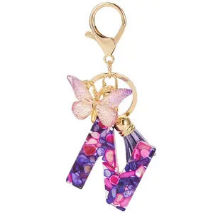 Resin Butterfly Pendant Keychains