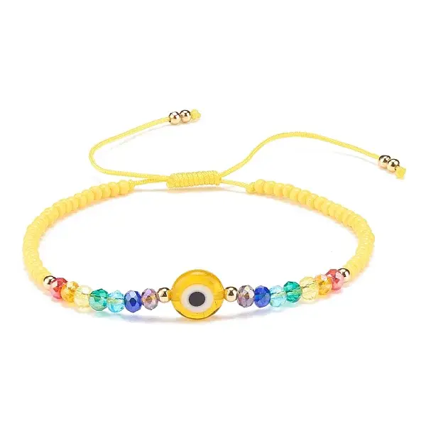 Lampwork Evil Eye & Glass Beaded Bracelet