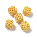 Handmade Opaque Plastic Woven Beads