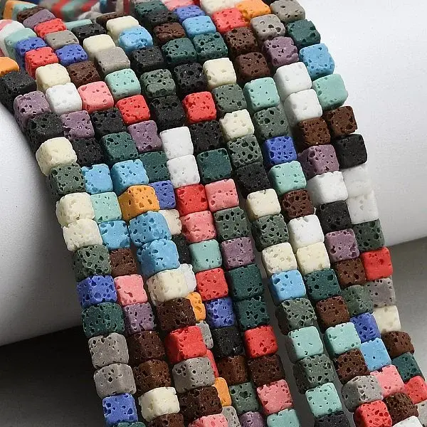 Synthetic Lava Rock Beads Strands