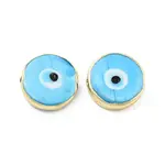 Rack Plating Handmade Evil Eye Lampwork Beads