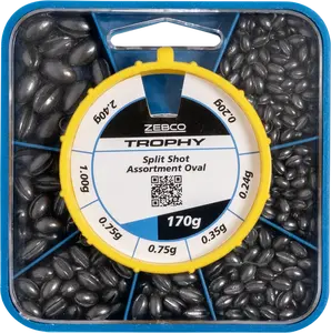Zebco sada bročkov trophy oval split shot assortment 170 g