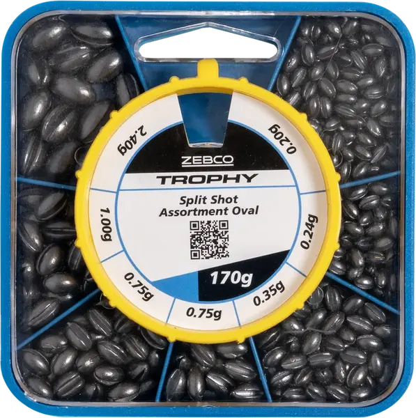 Zebco sada bročkov trophy oval split shot assortment 170 g