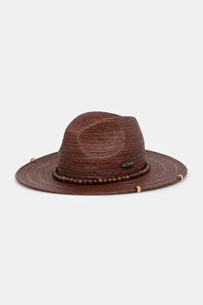 LE SH KA headwear slaměný klobouk dámský pletený