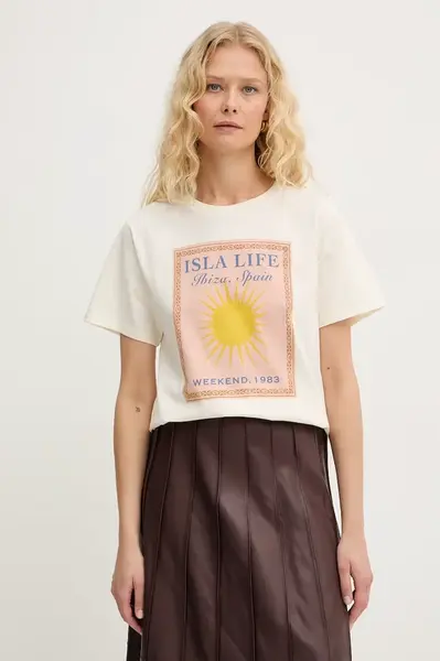 Bavlněné tričko Weekend Max Mara PANTERA