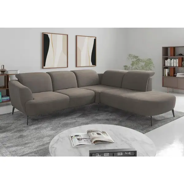 Sit & More ROHOVÁ SEDAČKA, textil, jílová barva